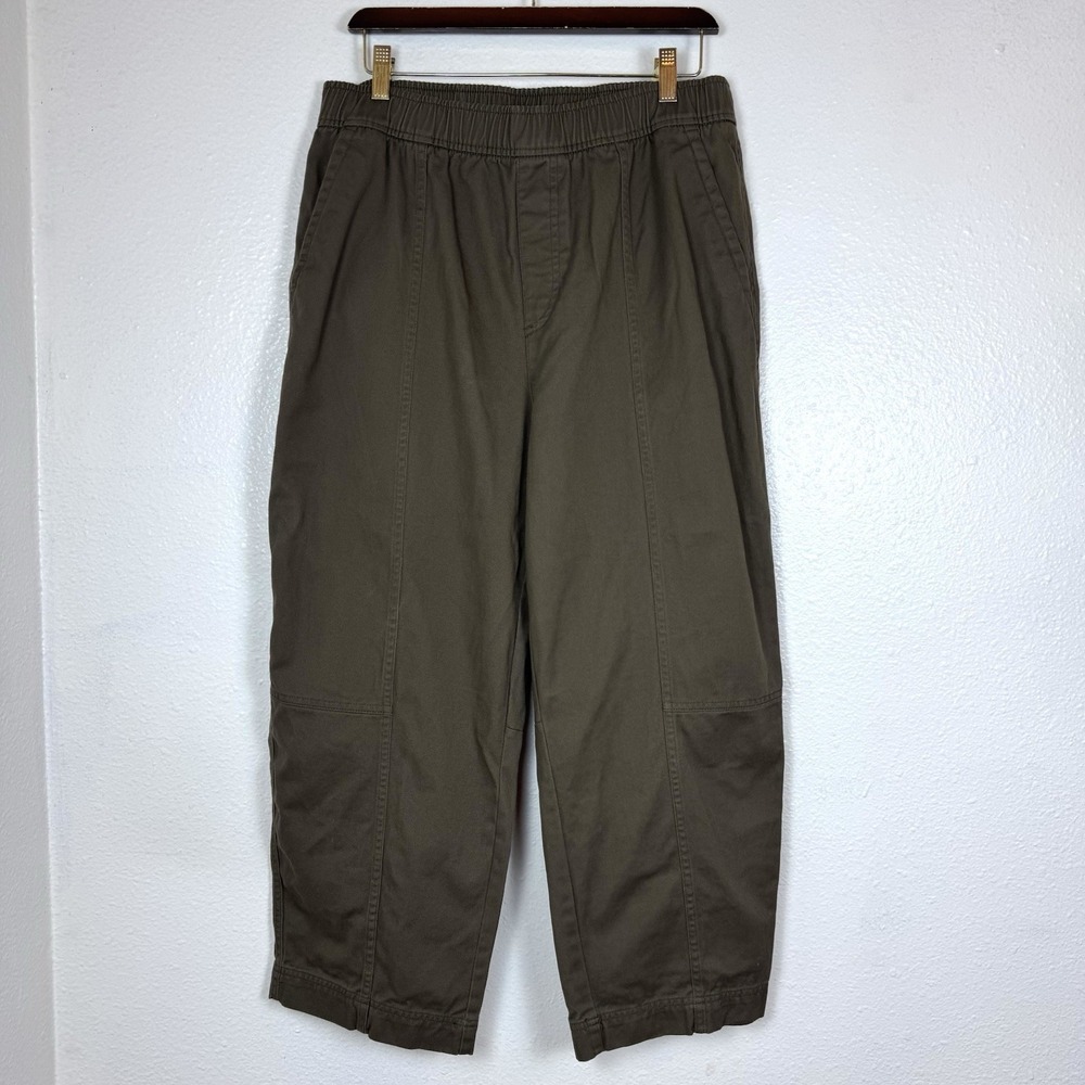 Old Navy High Waisted Barrel Ankle Pants Women's Large Comfort Waistband Reishi